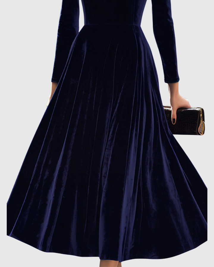 Sibella | Navy Long-Sleeve Dress