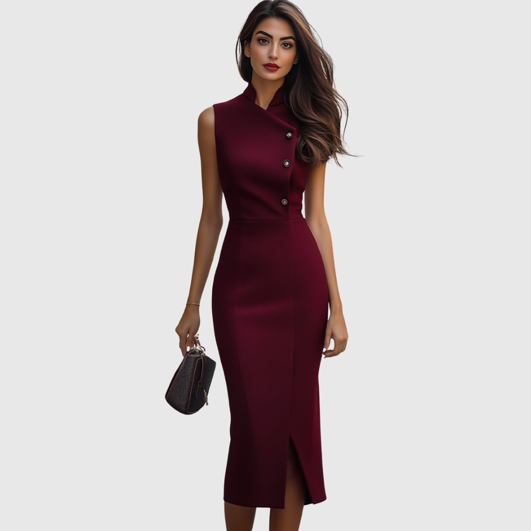 Ruby | Burgundy Sleeveless Dress