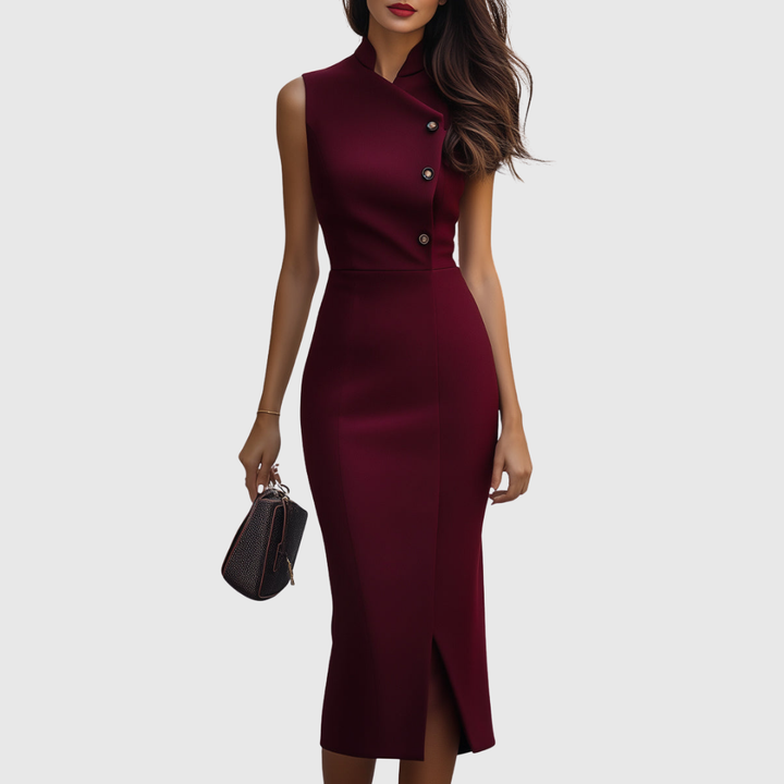 Ruby | Burgundy Sleeveless Dress