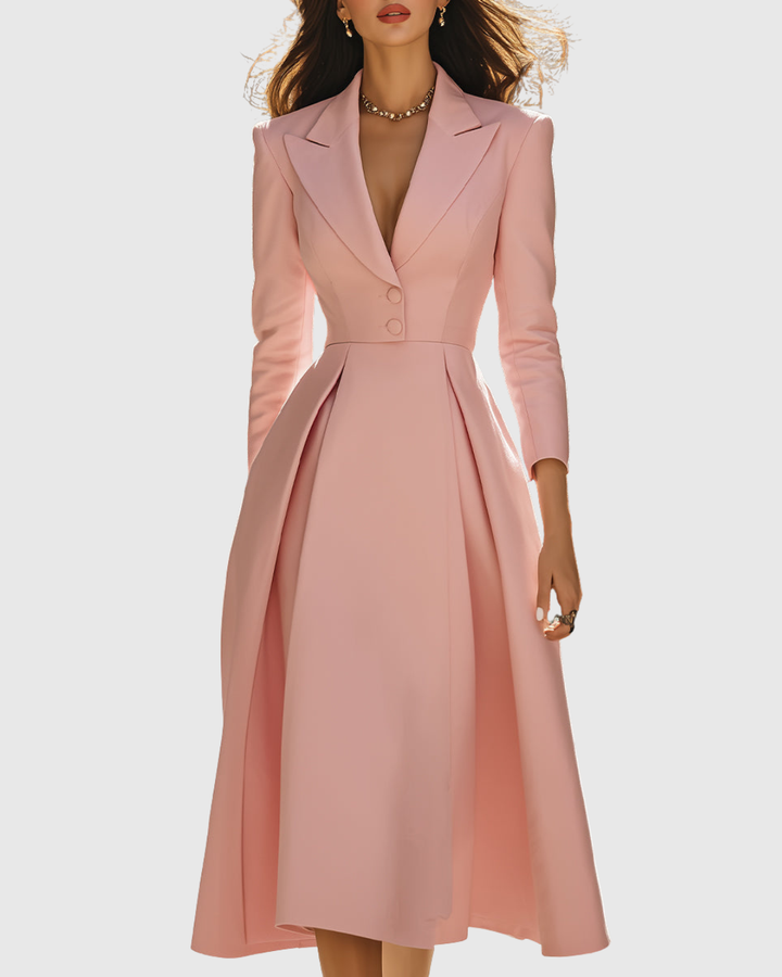 Ceryth | Elegant Pleated Blazer Dress