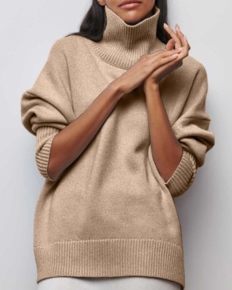 Leonie – High-Neck Knit Sweater