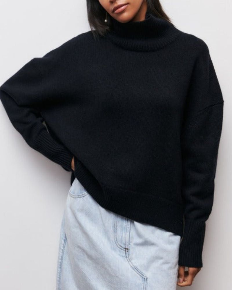 Leonie – High-Neck Knit Sweater