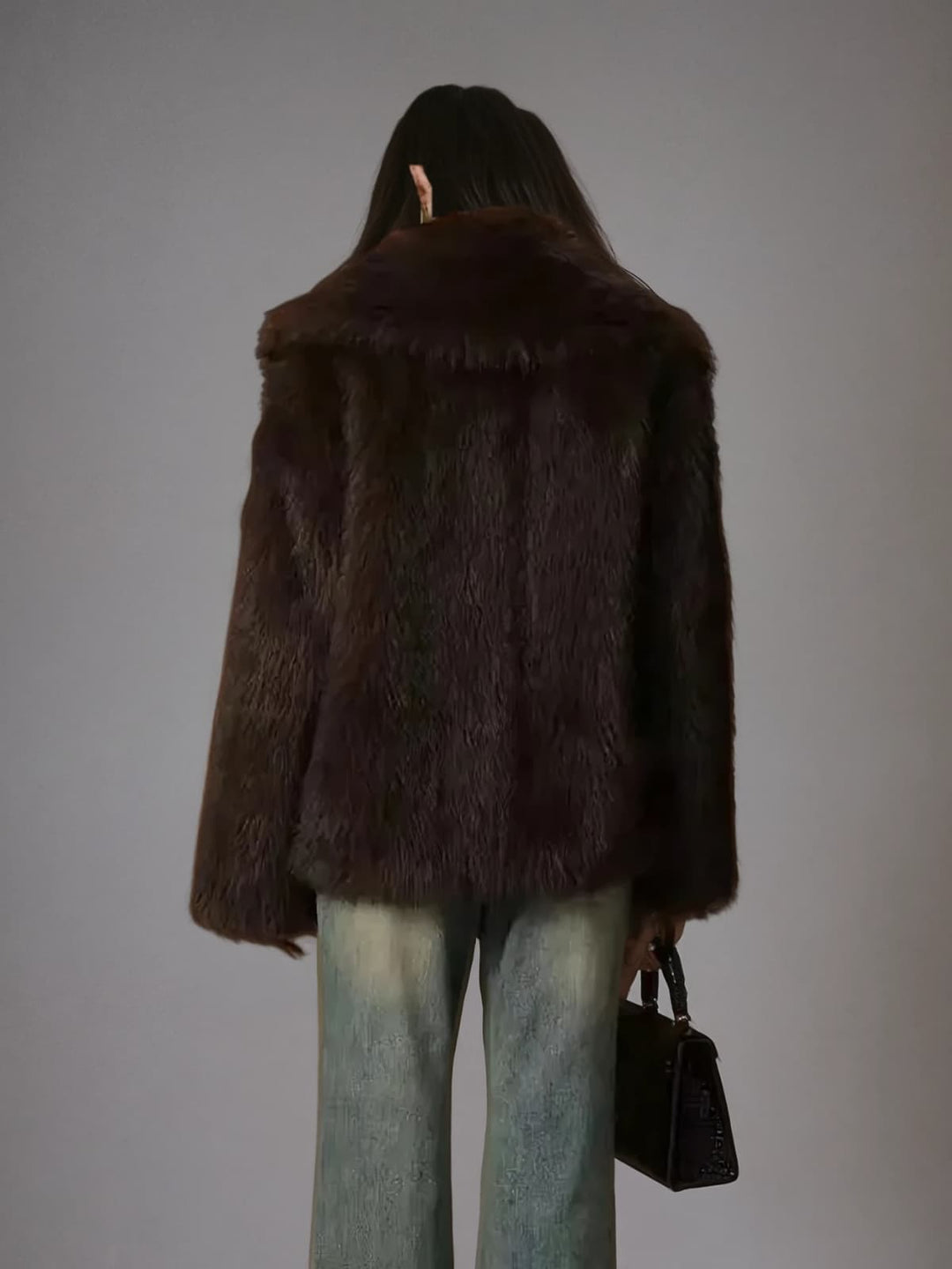 Neldrin Folded Collar Fleece Coat
