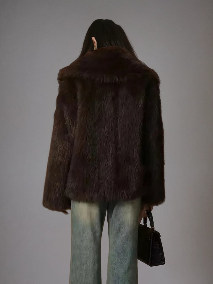 Neldrin Folded Collar Fleece Coat