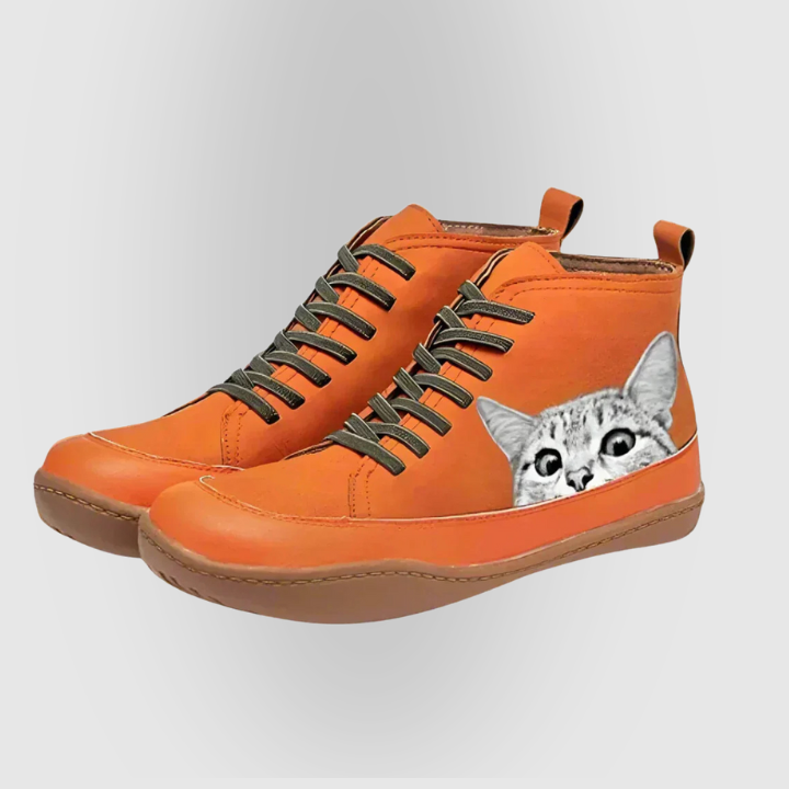 Fenna | Leather Ankle Boots for Cat Lovers