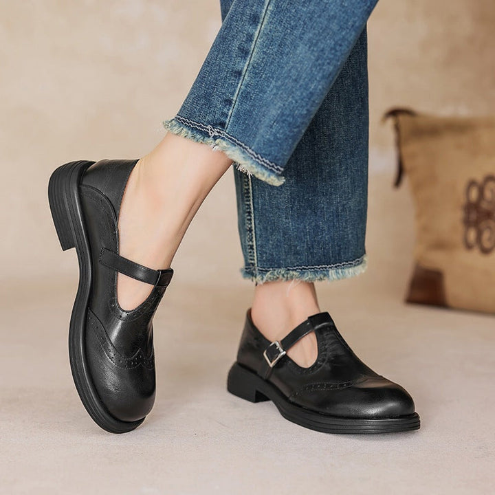 Velda | Elegant Leather Mary Jane Shoes
