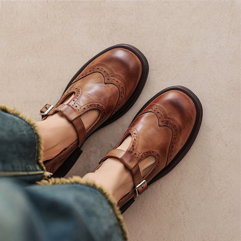 Velda | Elegant Leather Mary Jane Shoes