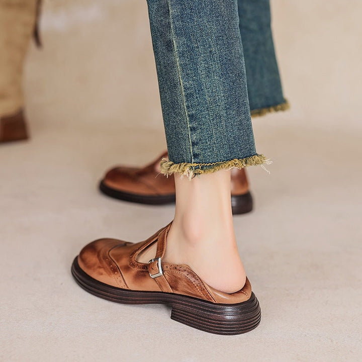 Velda | Elegant Leather Mary Jane Shoes