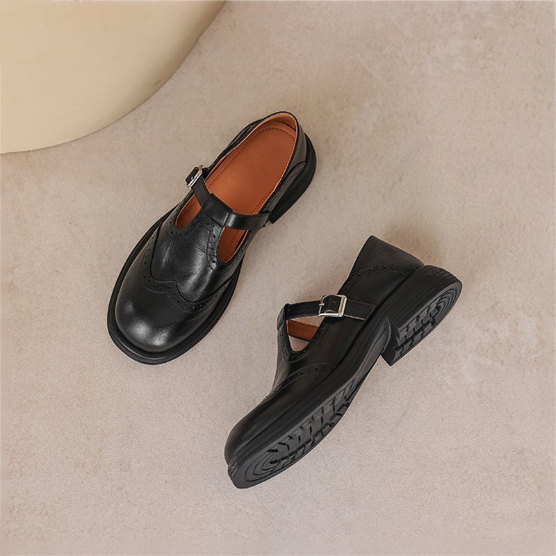 Velda | Elegant Leather Mary Jane Shoes
