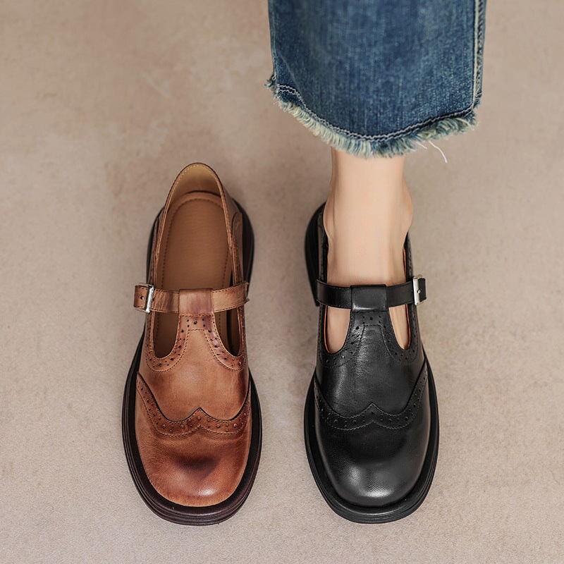 Velda | Elegant Leather Mary Jane Shoes