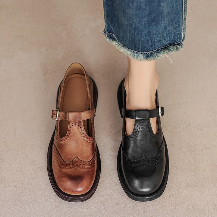 Velda | Elegant Leather Mary Jane Shoes
